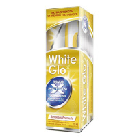 WHITE GLO Zubná pasta pre fajčiarov + Kefka a medzizubné kefky 150 g