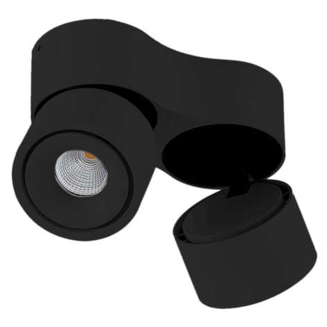 Arcchio LED stropné bodové svietidlo Rotari, 8,9 W, 2 svetlá, čierne