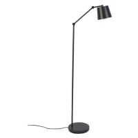 Čierna stojacia lampa s kovovým tienidlom (výška 135 cm) Hajo – White Label