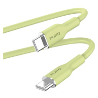 PURO Soft USB-C/USB-C kábel, 1,5 m, svetlo zelený