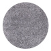 Kusový koberec Life Shaggy 1500 light grey kruh Rozmery koberca: 200x200 kruh