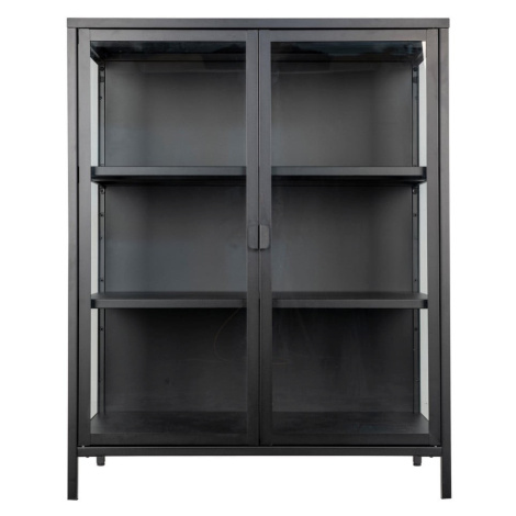 Čierna kovová vitrína 80x101,5 cm Brisbane – House Nordic
