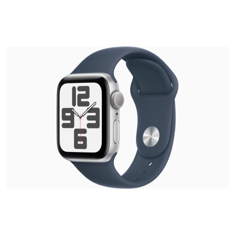 Apple Watch SE/40mm/Silver/Šport Band/Storm Blue/-M/L