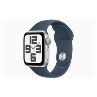 Apple Watch SE/40mm/Silver/Šport Band/Storm Blue/-M/L