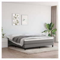 vidaXL Rám na boxspring posteľ tmavosivý 160x200 cm látka