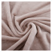 KONDELA Luang plyšová deka s brmbolcami 150x200 cm púdrová ružová