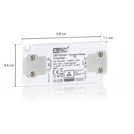 AcTEC Slim LED budič CV 24V, 6 W