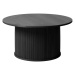 Čierny okrúhly konferenčný stolík ø 90 cm Nola – Unique Furniture