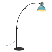 vidaXL Podlahová lampa 25 W šmuhovaná modrá 150 cm E27