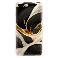 Odolné silikónové puzdro iSaprio - Black and Gold - iPhone 7 Plus