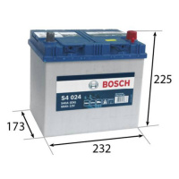 BOSCH S4 60Ah Autobatéria 12V , 540A , 0 092 S40 240