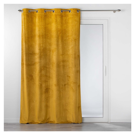 Žltý zamatový záves 140x240 cm Analia – douceur d'intérieur