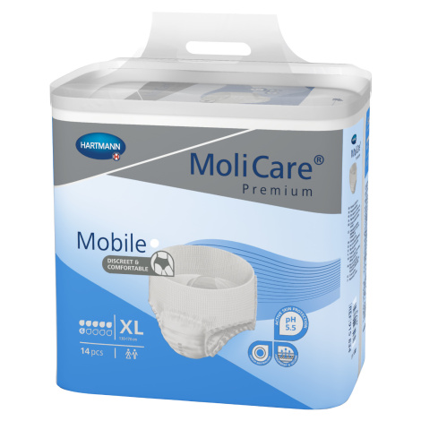 MoliCare Premium Mobile 6 kvapiek XL modré plienkové nohavičky naťahovacie 14 ks