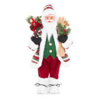 Dekorácia MagicHome Vianoce, Santa s lyžami, 46 cm