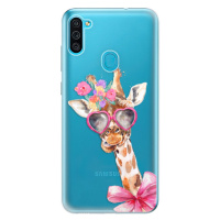 Odolné silikónové puzdro iSaprio - Lady Giraffe - Samsung Galaxy M11