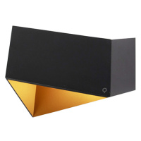 Dizajnová nástenná lampa čierna so zlatom - Fold