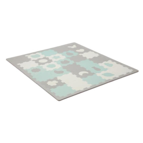 KINDERKRAFT Podložka penová puzzle Luno Shapes 185 x 165 cm Mint, 30ks, Premium