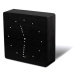 Čierny budík s bielym LED displejom Gingko Analogue Click Clock