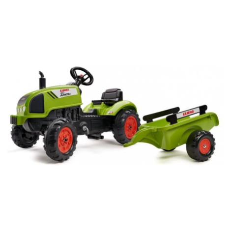 FALK Šliapací traktor 2041C Claas Arion s vlečkou a otváracou kapotou