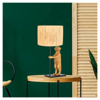 Stolná lampa Animaux 3712ZW, prírodné prútie