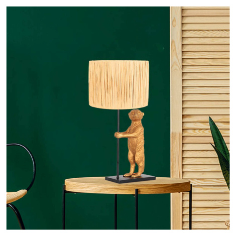 Stolná lampa Animaux 3712ZW, prírodné prútie Steinhauer BV