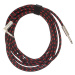 Amumu Woven Instrument Cable Red Angled 5 m