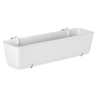 NABBI DRL600PW plastový balkónový kvetináč 59 cm biela