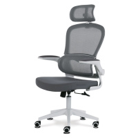 Sconto Kancelárska stolička BRUNO sivá/biela