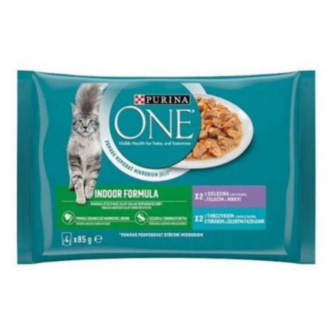 PURINA ONE cat Multipack Indoor kapsičky pre mačky 4x85g