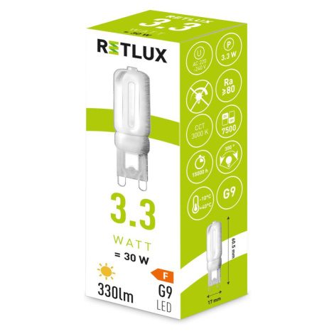 RLL 460 G9 3,3 W LED WW RETLUX