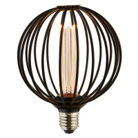 Žiarovka LED Globe, čierna, E27, 3,5 W, 1 800 K, stmievateľná