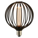 Žiarovka LED Globe, čierna, E27, 3,5 W, 1 800 K, stmievateľná