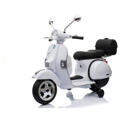 mamido Detský elektrický skúter Vespa biela