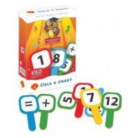 Ceduľky - Čísla a znaky spoločenská hra náučná v krabici 11,5x18x3,5cm