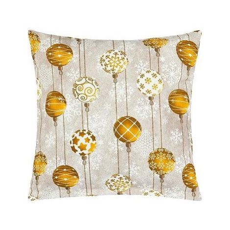 BELLATEX Obliečka 40 × 40 cm 55/129 vianočné gule zlatá