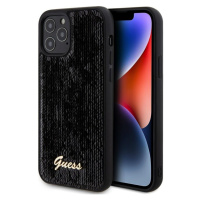 Guess Sequin Script Logo Zadný Kryt pre iPhone 12/12 Pro Black