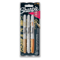 SHARPIE PERMANENTNY POPISOVAC METALLIC SUPRAVA 3 KS ZLATA STRIEBORNA BRONZOVA