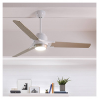 Stropný LED ventilátor Zeus 3 bielo-strieborná