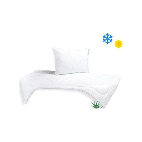 Brotex celoročná súprava, prikrývka Aloe Vera 140 × 200 cm celoročné 850 g + vankúš UNICO Aloe V