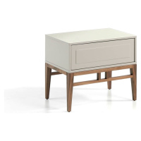 Estila Dizajnový nočný stolík Forma Moderna s drevenými nožičkami 60cm