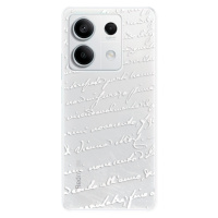 Odolné silikónové puzdro iSaprio - Handwriting 01 - white - Xiaomi Redmi Note 13 5G