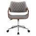 HALMAR Colt kancelárska stolička s podrúčkami sivá (Velvet) / orech