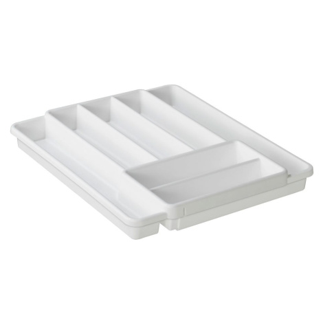 Biely plastový príborník do zásuvky 39.7 x 34 cm Domino - Rotho