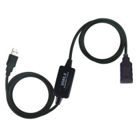 PREMIUMCORD USB 2.0 opakovač a predlžovací kábel A/M-A/F 10 m