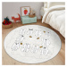 Krémovobiely detský koberec ø 120 cm Comfort – Mila Home