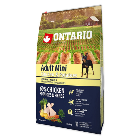 ONTARIO DOG ADULT MINI CHICKEN AND POTATOES AND HERBS (6,5KG)