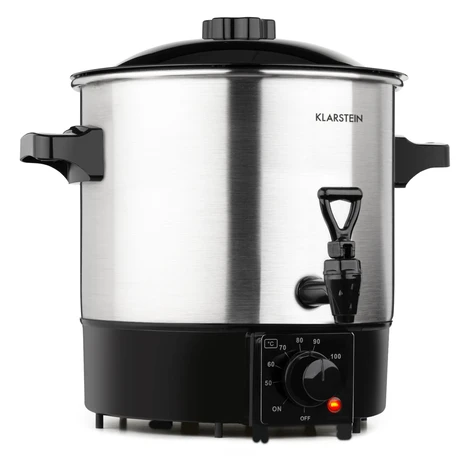 Klarstein Biggie Eco, zavárací hrniec a dávkovač nápojov, 9 l, 1000 W, 30 – 100 °C, výčapný kohú