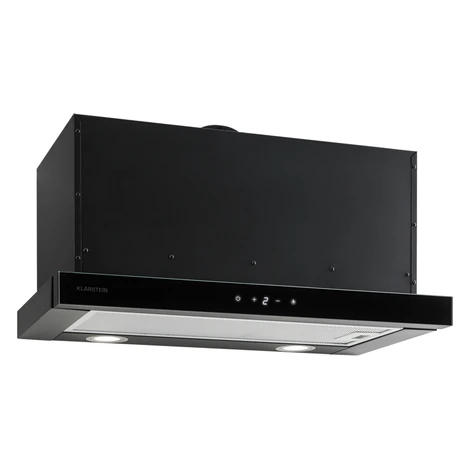 Klarstein Vinea, digestor, 60 cm, vstavaný, 610 m³/h, plochá konštrukcia, čierny