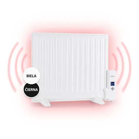 OneConcept Wallander, olejový radiátor, 600 W, termostat, olejové vyhrievanie, plochý dizajn, bi