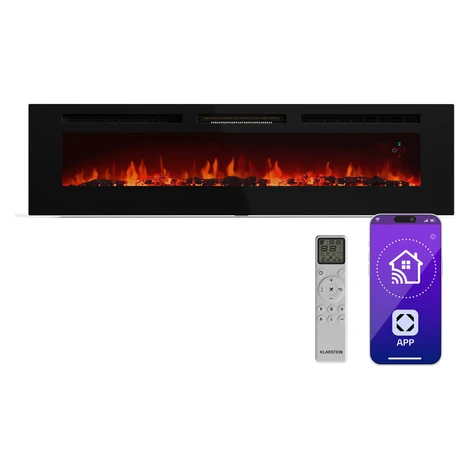 Klarstein Galeras Smart Inteligentný elektrický krb, 2 nastavenia teploty, 16 - 30°| LED ilúzia 